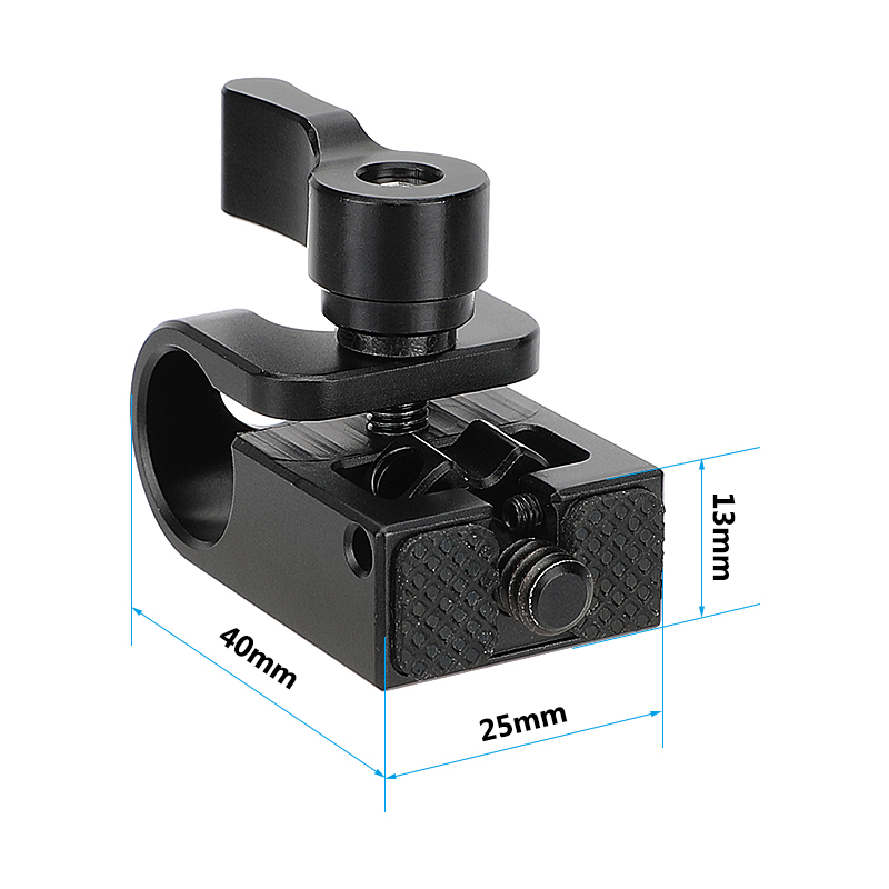 15mm Single Rod Bracket with 1/4"-20 Thumb Screw Mount