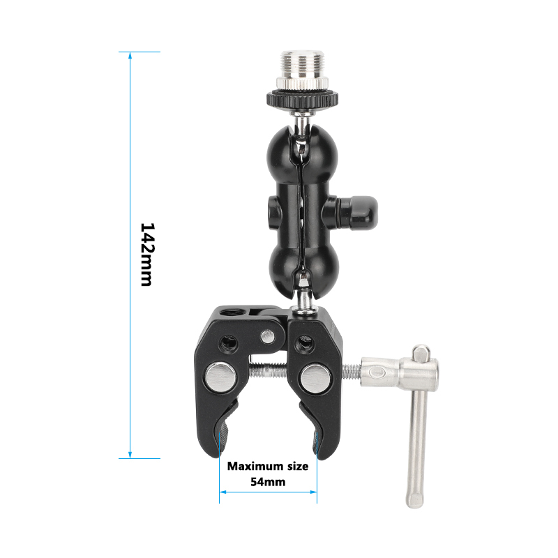 CAMVATE Crab Clamp with 360° Ball Head for Microphone (2-Pack)