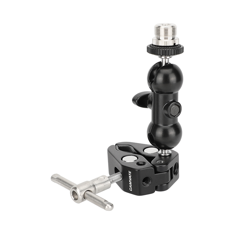 CAMVATE Crab Clamp with 360° Ball Head for Microphone (2-Pack)