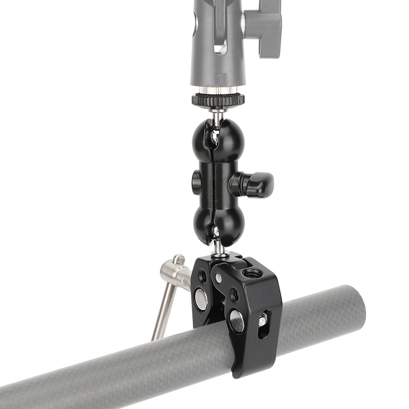 CAMVATE Crab Clamp with 360° Ball Head for Microphone (2-Pack)
