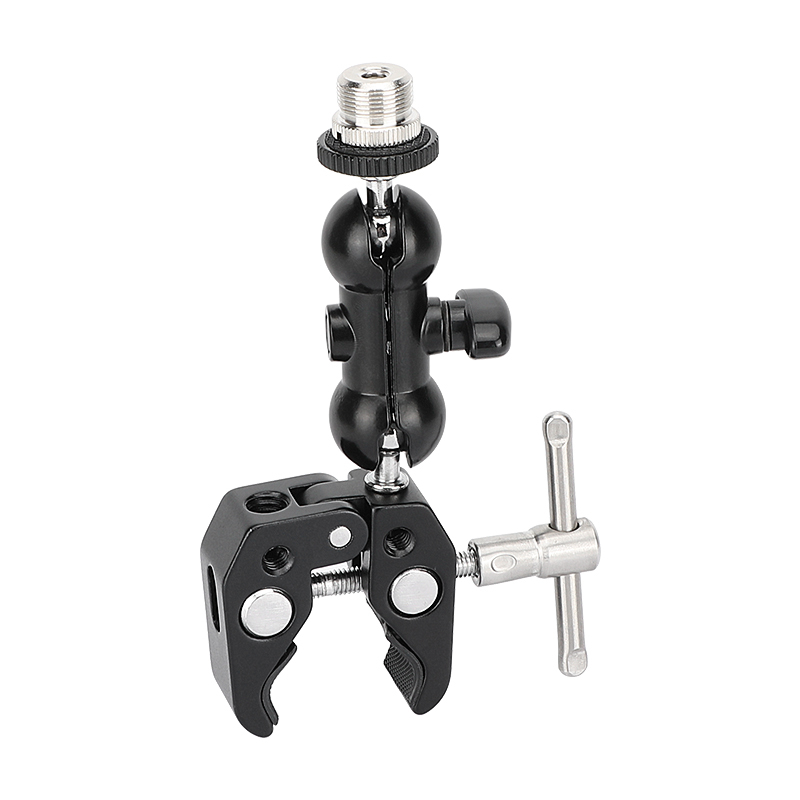CAMVATE Crab Clamp with 360° Ball Head for Microphone (2-Pack)