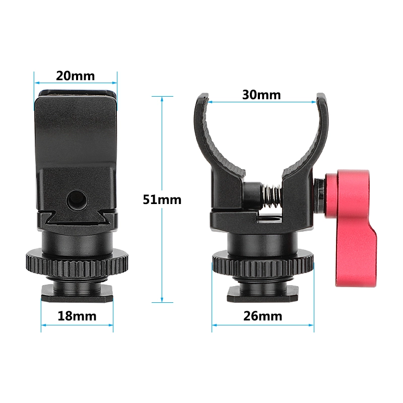 CAMVATE Crab Clamp with Shoe Mount Adapter for Shotgun Microphones