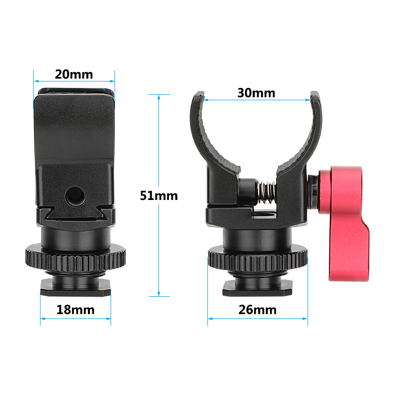 CAMVATE Crab Clamp with Shoe Mount Adapter for Shotgun Microphones