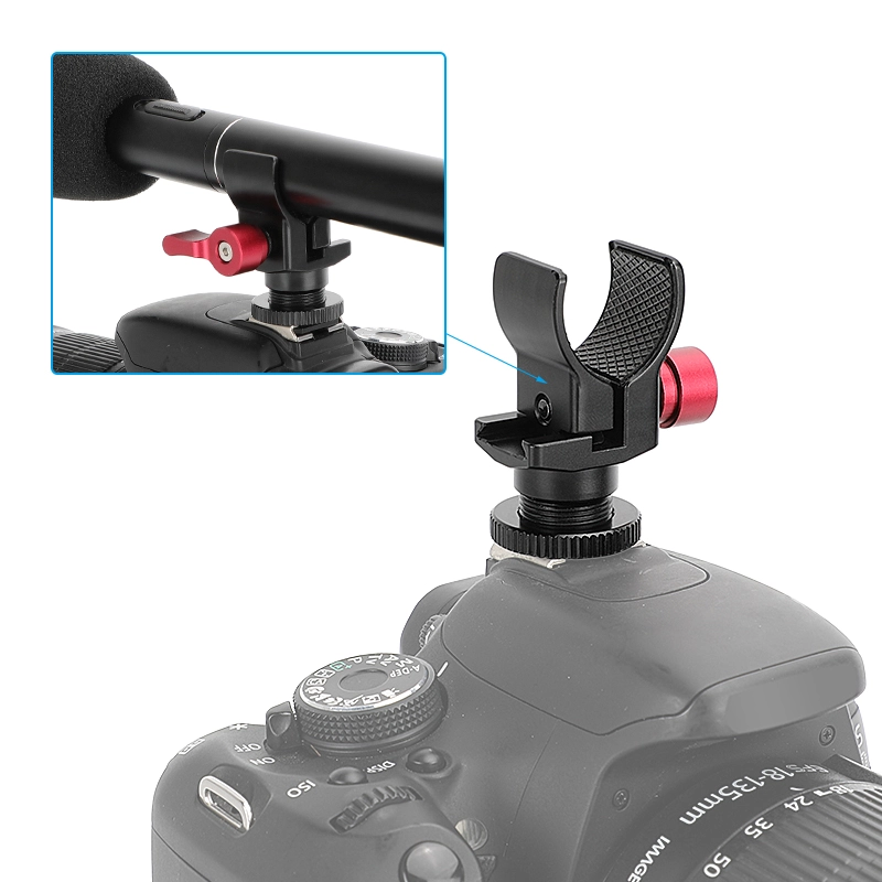 CAMVATE Crab Clamp with Shoe Mount Adapter for Shotgun Microphones