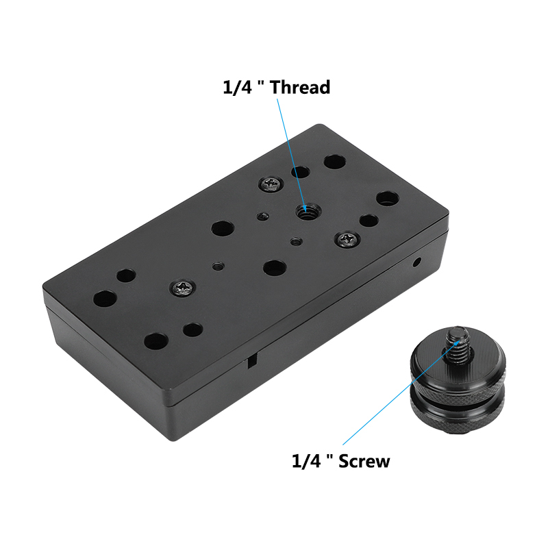 CAMVATE NP-F970/L-Series Battery Plate with Shoe Mount Adapter