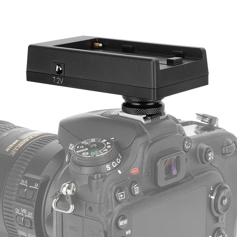 CAMVATE NP-F970/L-Series Battery Plate with Shoe Mount Adapter