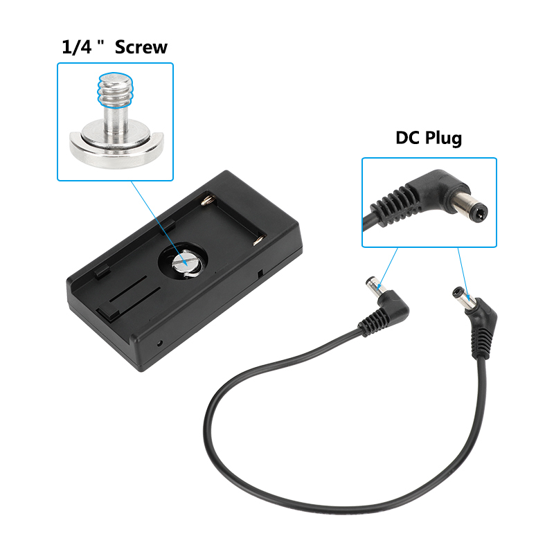CAMVATE NP-F970 F750 F550/L-Series Battery Adapter for Sony/Canon/Nikon Cameras