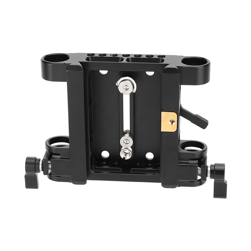 CAMVATE QR Baseplate Dovetail Clamp with Double Rod Adapter for 19mm Studio