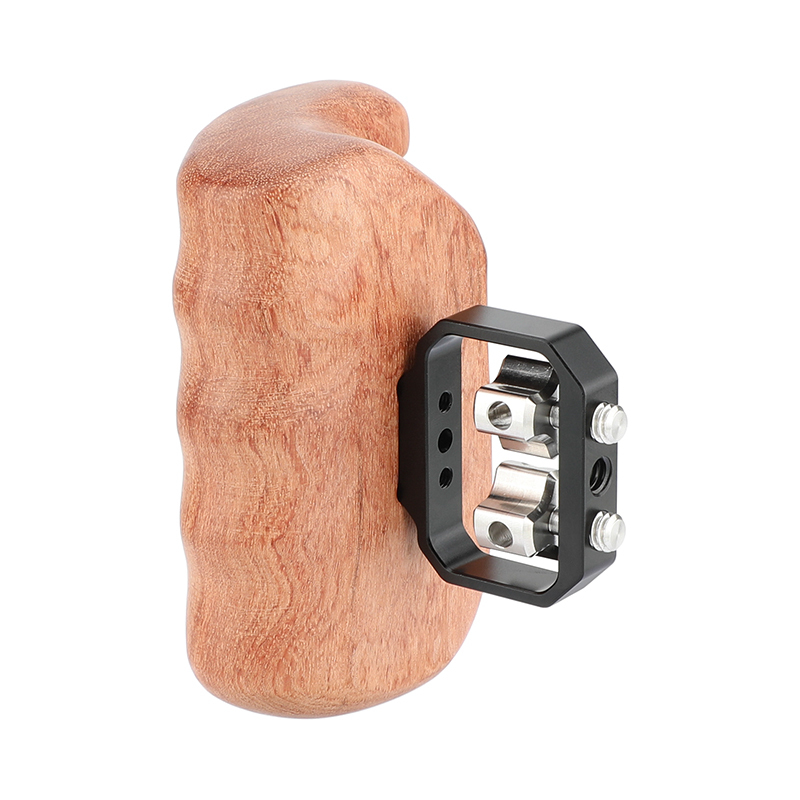 CAMVATE Wooden Handgrip with 1/4"-20 Thumbscrew (Right Hand, Large-Sized)
