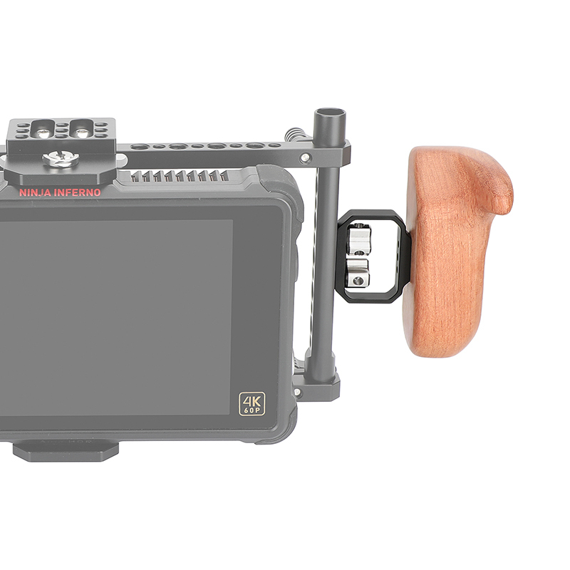 CAMVATE Wooden Handgrip with 1/4"-20 Thumbscrew (Right Hand, Large-Sized)