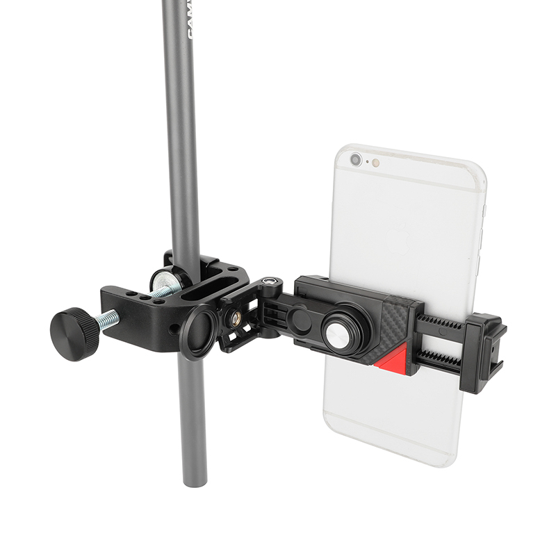 CAMVATE Universal C-Clamp with Smartphone Clip Mount