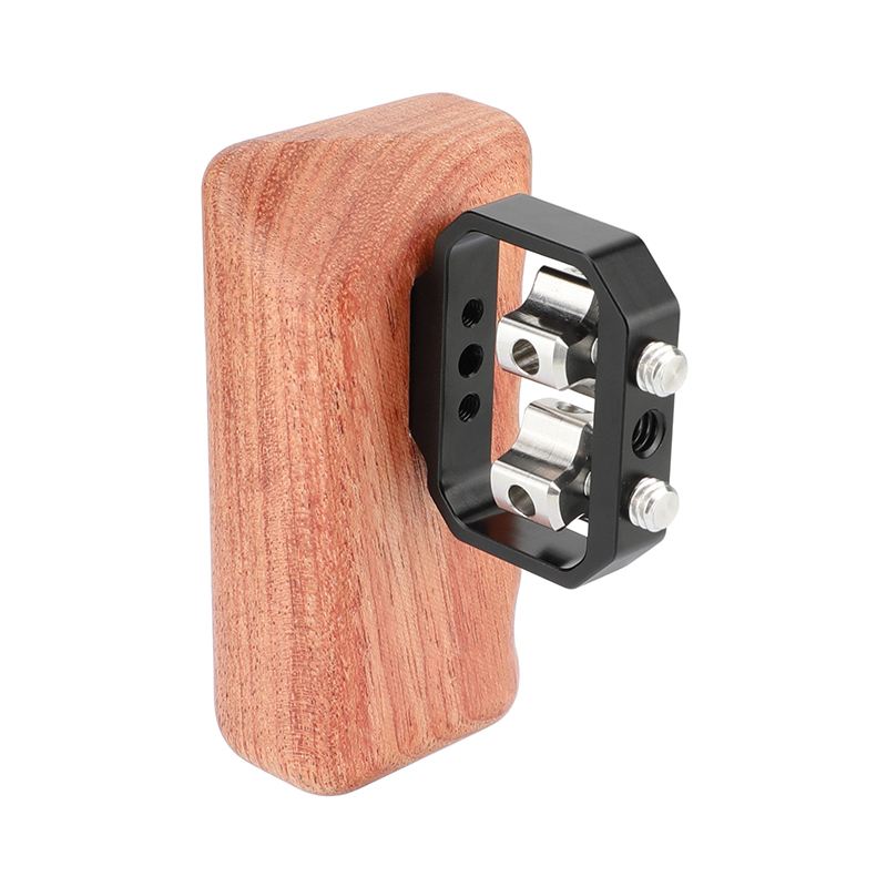 CAMVATE Wooden Handgrip with 1/4"-20 Thumbscrew (Left Hand)