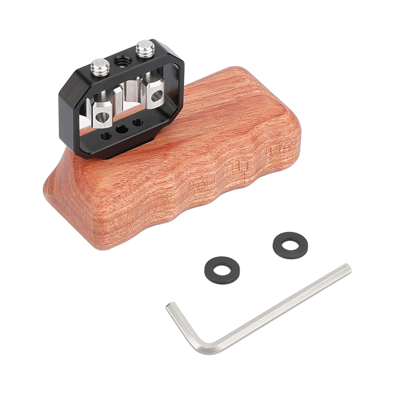 CAMVATE Wooden Handgrip with 1/4"-20 Thumbscrew (Right Hand)