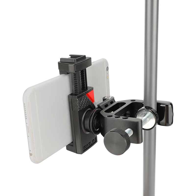 CAMVATE Universal C-Clamp with Smartphone Clip Mount