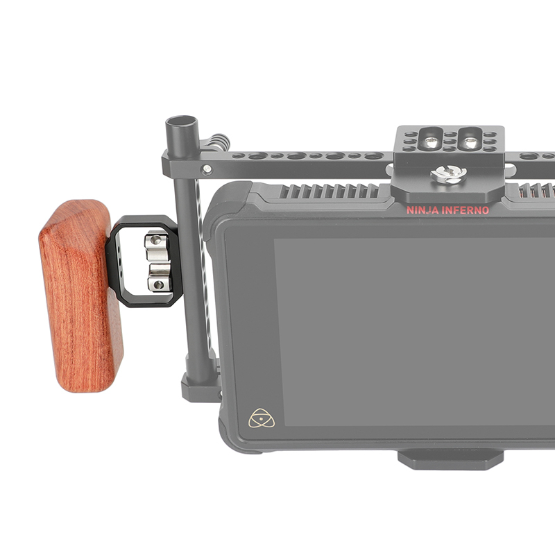CAMVATE Wooden Handgrip with 1/4"-20 Thumbscrew (Left Hand)