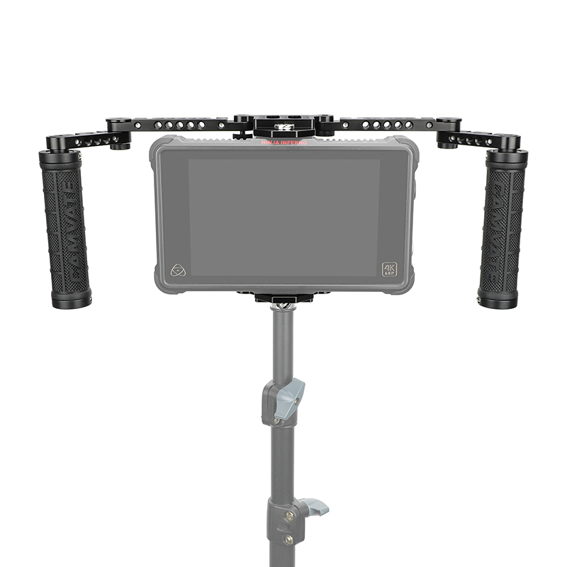 CAMVATE Director's Monitor Cage Kit with Handles and Light Stand Connector