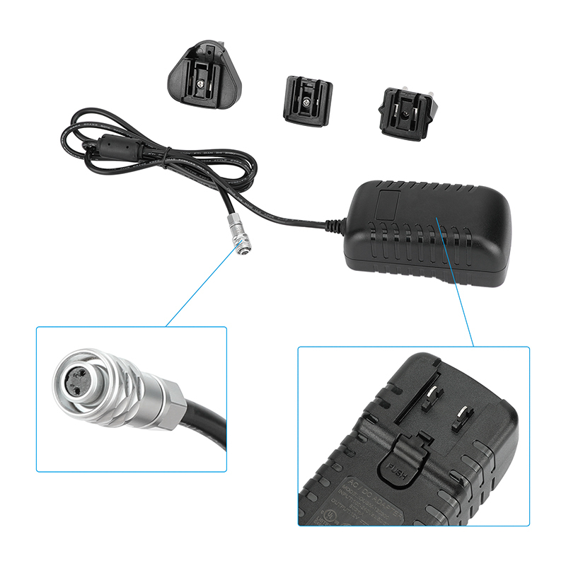 CAMVATE BMPCC 4K / 6K DC Power Cable To Universal Travel Adapter 220V To 110V Voltage Power Charger Converter With US / EU / UK Plug