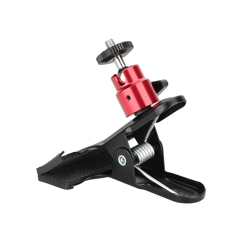 CAMVATE Spring Clip Clamp with Mini Ball Head Mount
