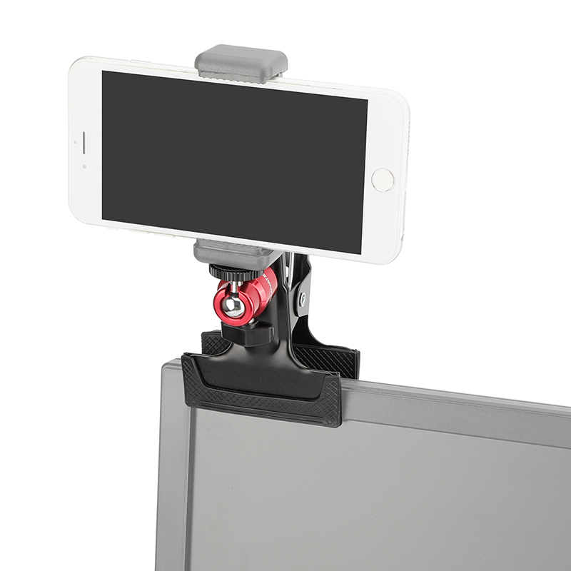 CAMVATE Spring Clip Clamp with Mini Ball Head Mount