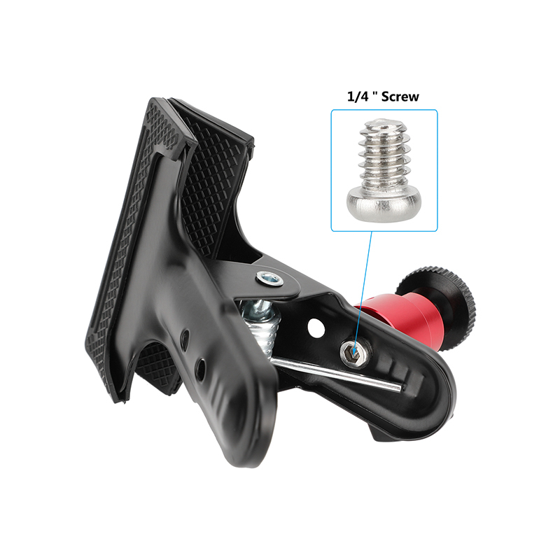 CAMVATE Spring Clip Clamp with Mini Ball Head Mount (2-Pack)