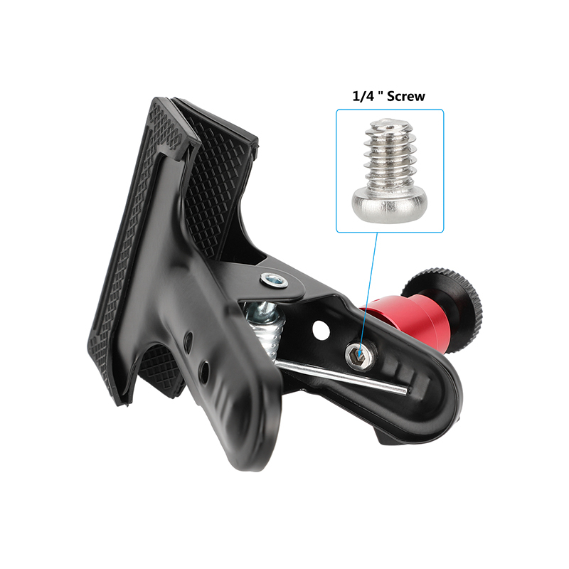 CAMVATE Spring Clip Clamp with Mini Ball Head Mount