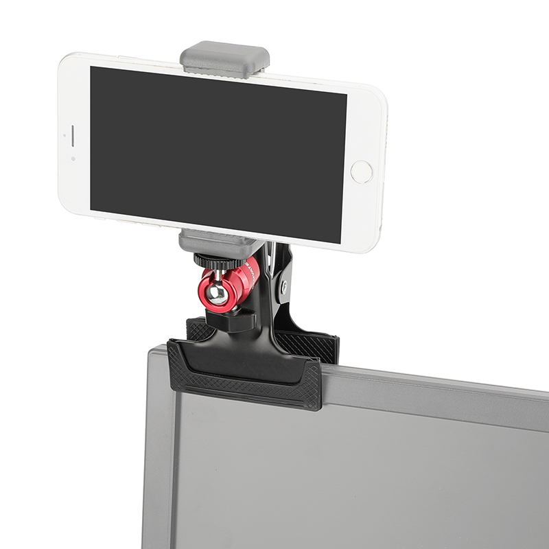 CAMVATE Spring Clip Clamp with Mini Ball Head Mount (2-Pack)