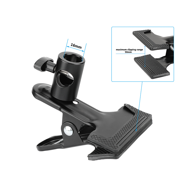 CAMVATE Spring Clip Clamp with Light Stand Mount