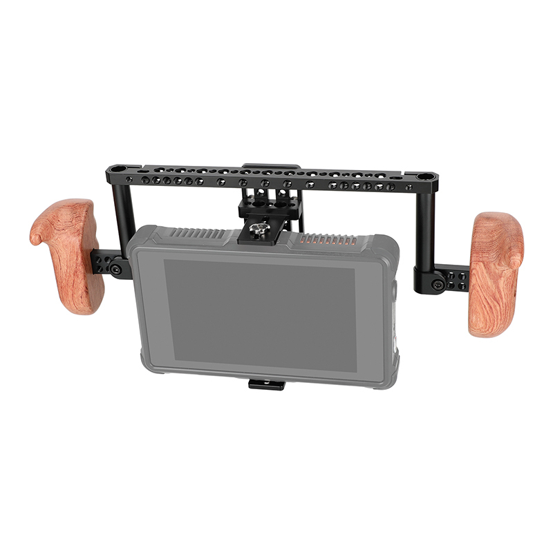CAMVATE Height-Adjustable Monitor Cage with Handgrips for 5-10" Video Monitor