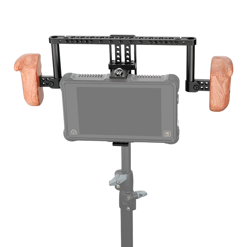 CAMVATE Height-Adjustable Monitor Cage with Handgrips for 5-10" Video Monitor