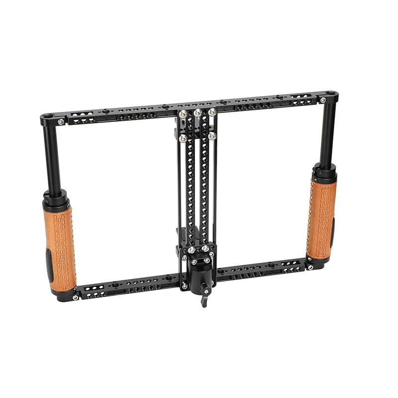 CAMVATE Height-Adjustable Monitor Cage with Handgrips for 7-12.5" Video Monitor