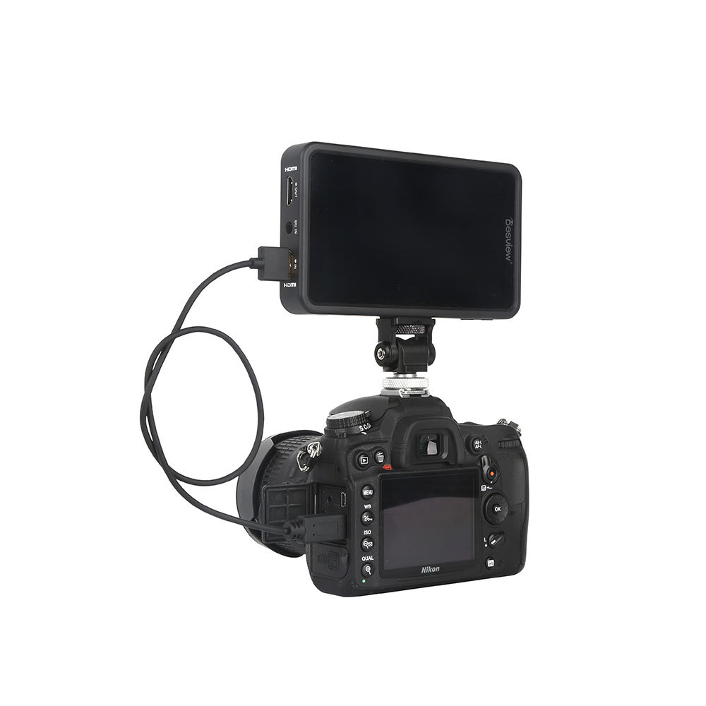 CAMVATE Desveiw R5 5.5 Inch 4K HDMI Full Touch Screen Field Monitor with HDR Vectorscope Waveform Histogram All Wave