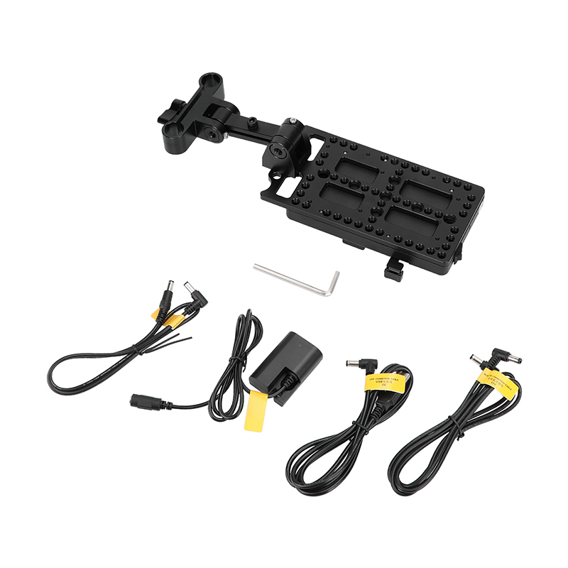CAMVATE Battery Support Rig With V Lock Power Supply Splitter