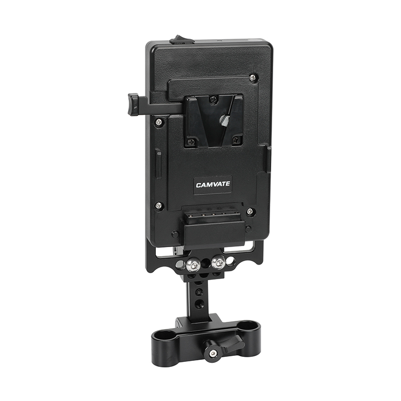 CAMVATE Battery Support Rig With V Lock Power Supply Splitter