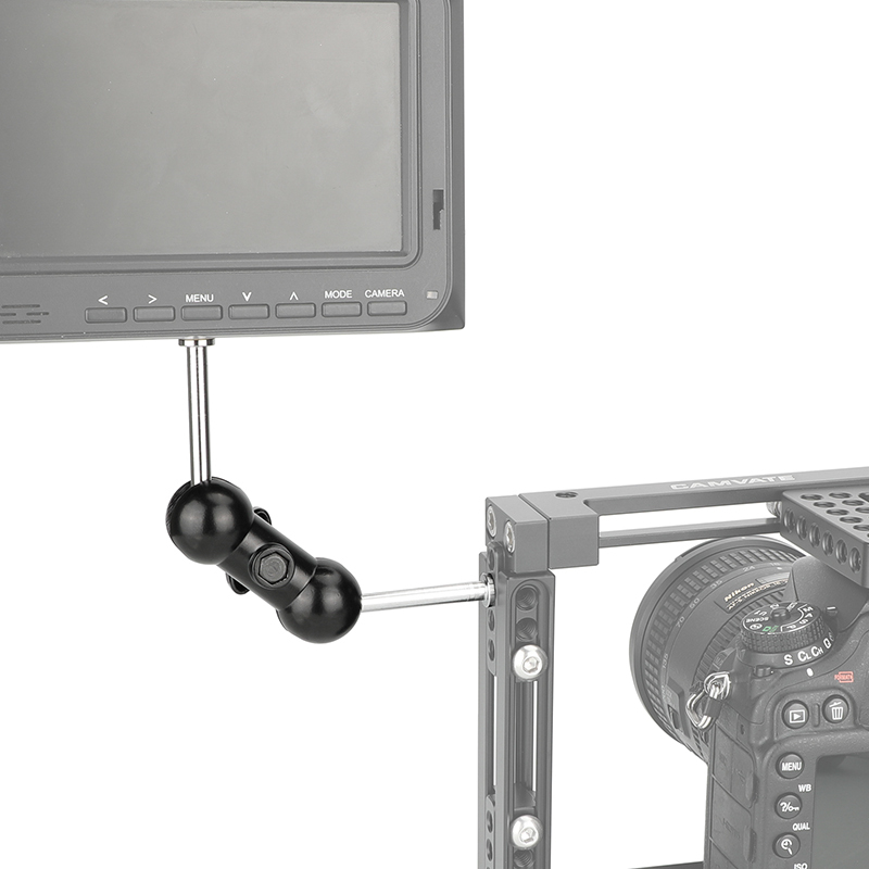 CAMVATE Mini Magic Arm with Dual Ball Head & 1/4"-20 Screw Mount