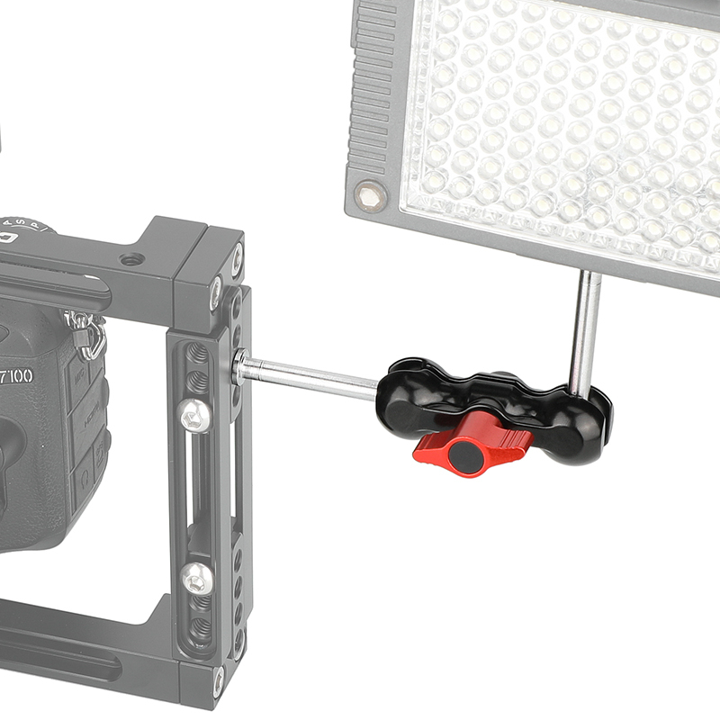 CAMVATE 1/4"-20 Mini Ball Head Extension Arm (Red Lever)