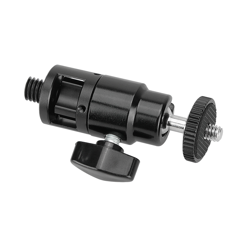 CAMVATE Mini Ball Head Support Holder with 1/4"-20 Stud & 3/8"-16 Thumbscrew Mount