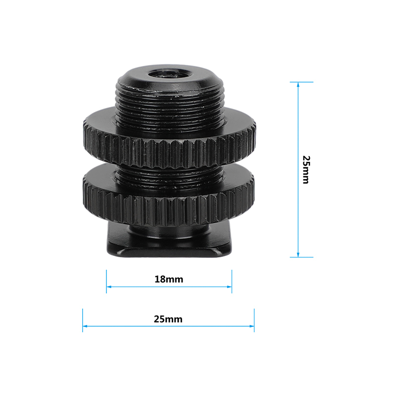 CAMVATE 5/8"-27 (F) to 3/8"-16 (M) & Shoe Base with 1/4"-20 (F) to 5/8"-27 (M) Microphone / Mic Stand Adapter Set