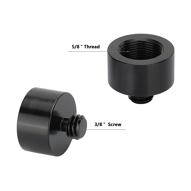 CAMVATE 5/8"-27 (F) to 3/8"-16 (M) & 1/4"-20 (F) to 5/8"-27 (M)  Microphone / Mic Stand Adapter Set
