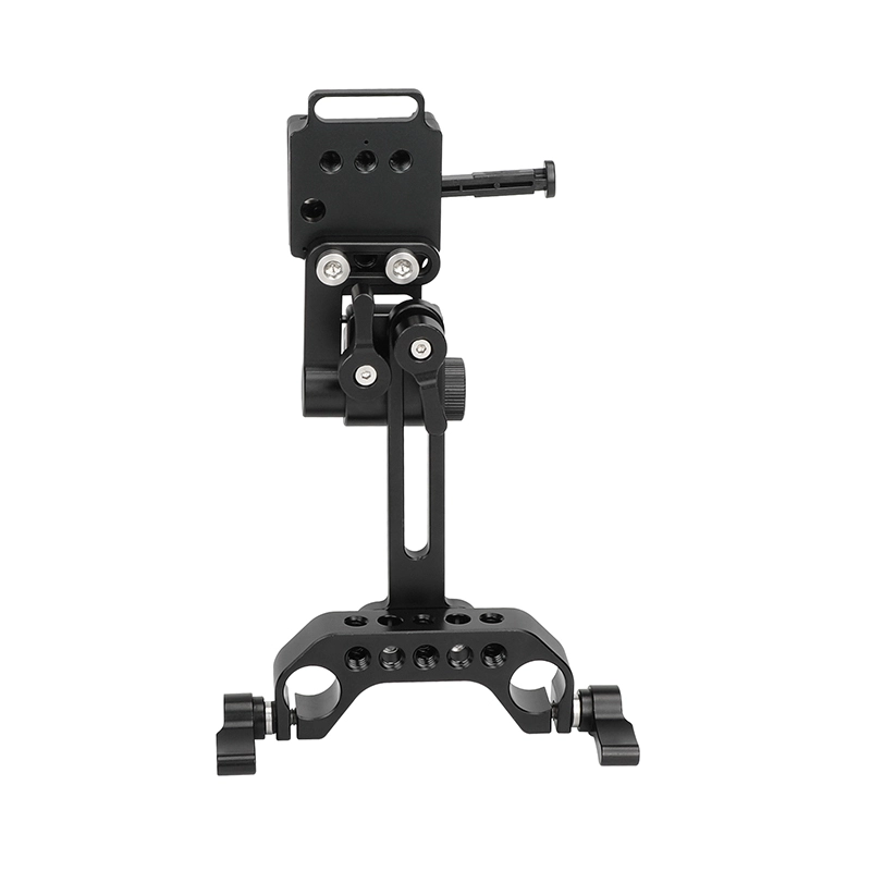 CAMVATE Adjustable Female V Lock Adapter with Rod Mount for 15mm Rail System