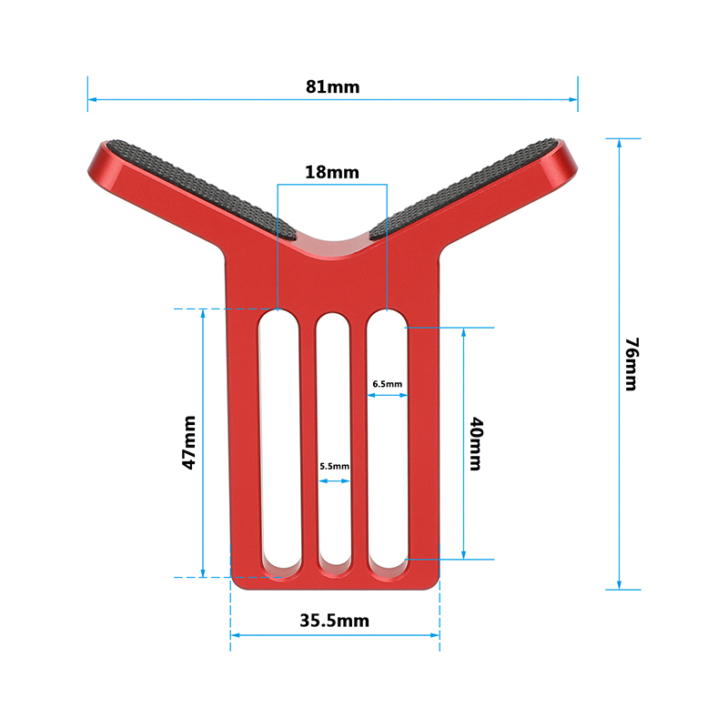 CAMVATE Adjustable Lens Support for 15mm Rod System (Red Y-Shaped Bracket)