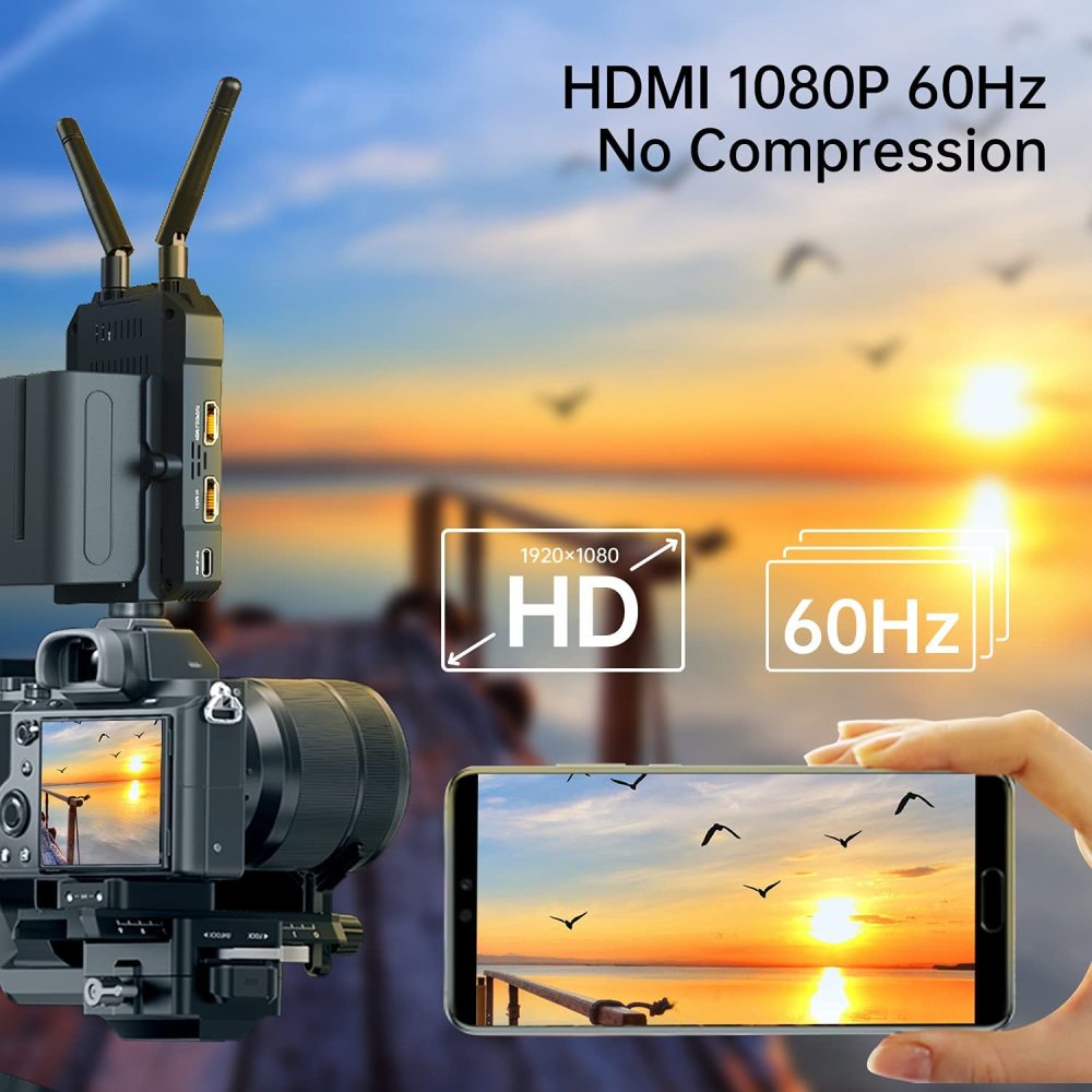 CAMVATE Hollyland Mars 300 PRO [Official] HDMI Loopout Wireless Video Transmitter and Receiver with 0.08S Low Latency, for Videographer Photographer F