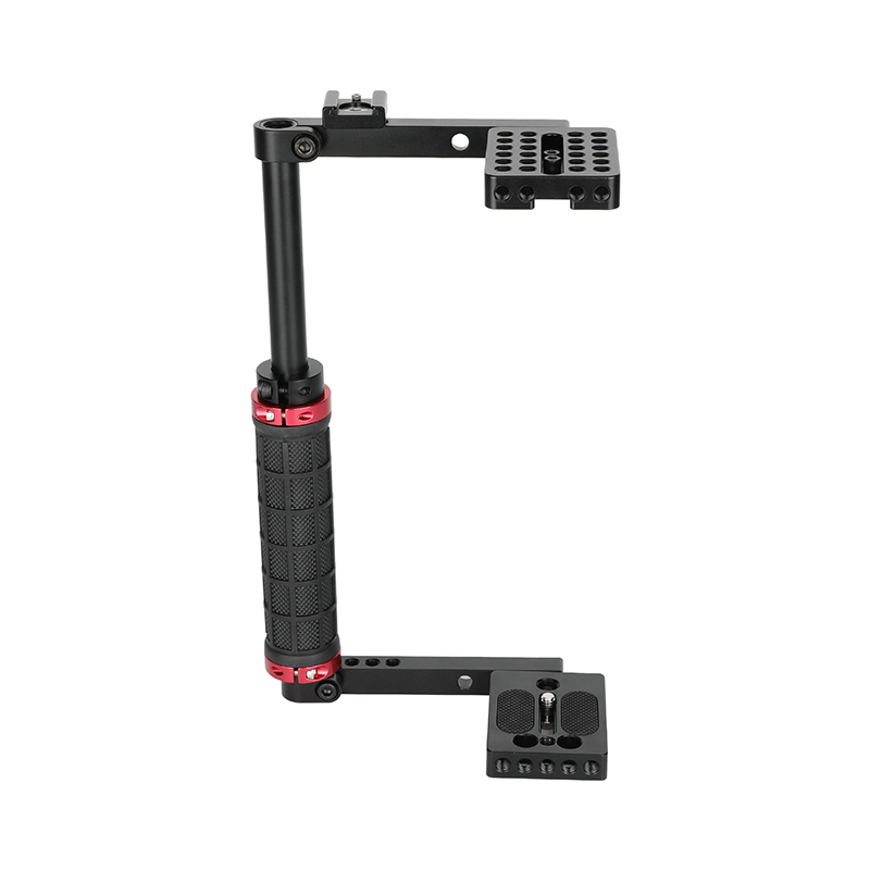 CAMVATE Camera Cage with Rubber Side Handgrip for Large DSLRs & Mirrorless Cameras