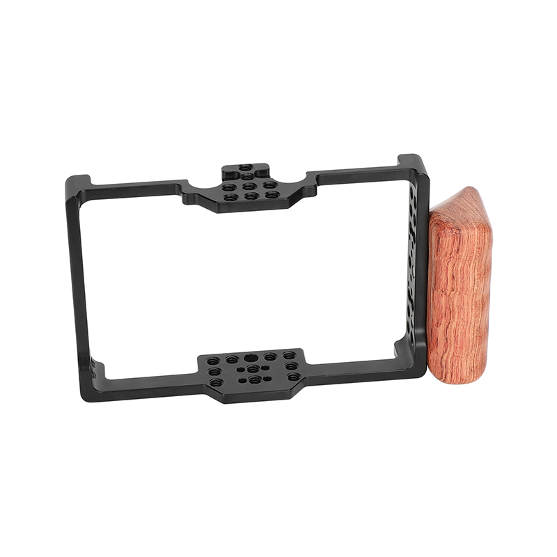 CAMVATE Full Cage with Wooden Handgrip for FeelWorld FT6/FR6 5.5" Monitor