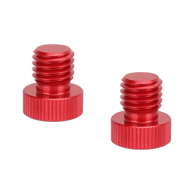 CAMVATE M12 Male to 1/4"-20 Female 15mm Rod Plug (Red, 2-Pack)