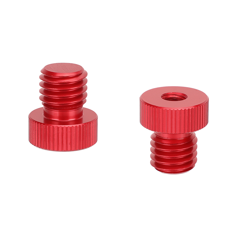 CAMVATE M12 Male to 1/4"-20 Female 15mm Rod Plug (Red, 2-Pack)