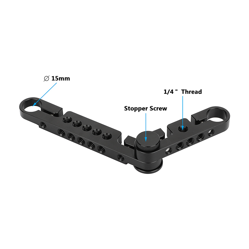CAMVATE Adjustable Cross Cheese Bar with 15mm Rod Adapter for Monitor Cage Rig