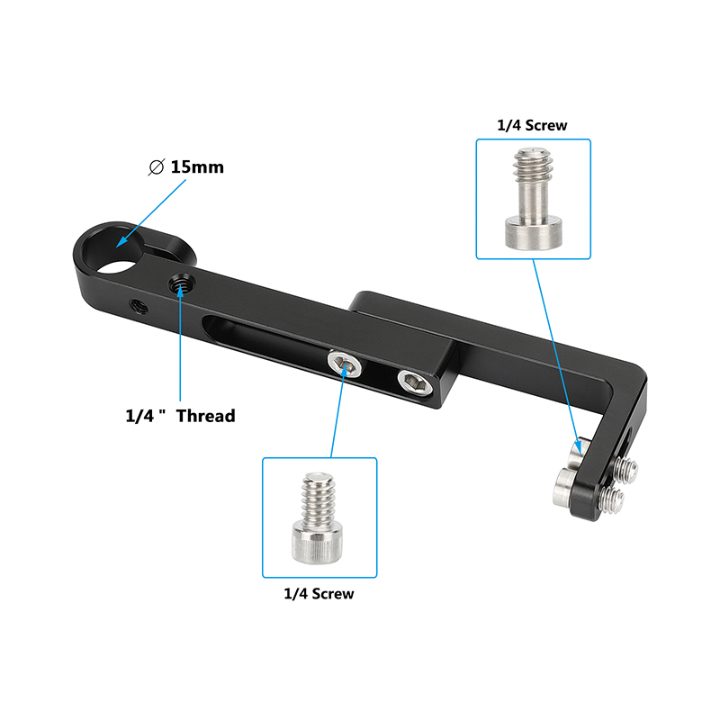 CAMVATE  Adjustable L-Shaped Bracket with 15mm Rod Adapter