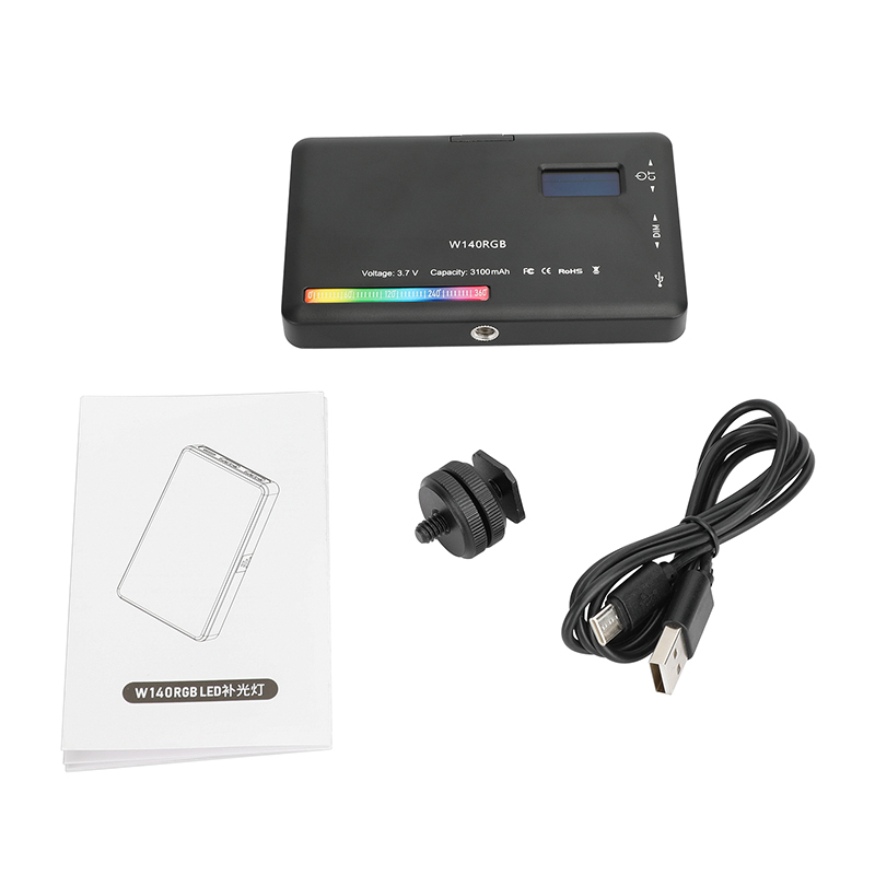 CAMVATE RGB LED Video Light with Shoe Mount Adapter