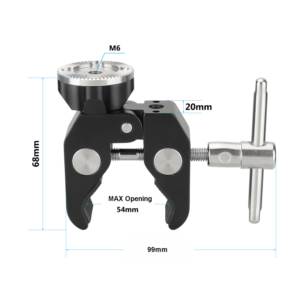 CAMVATE Multi-purpose Super Crab Clamp With ARRI Rosette Mount M6 Female Thread
