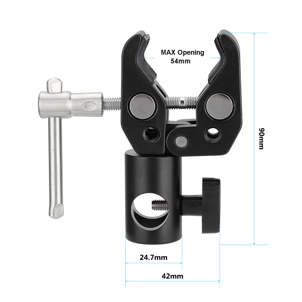 CAMVATE Multi-purpose Super Crab Clamp With 16mm Light Stand Head Adapter